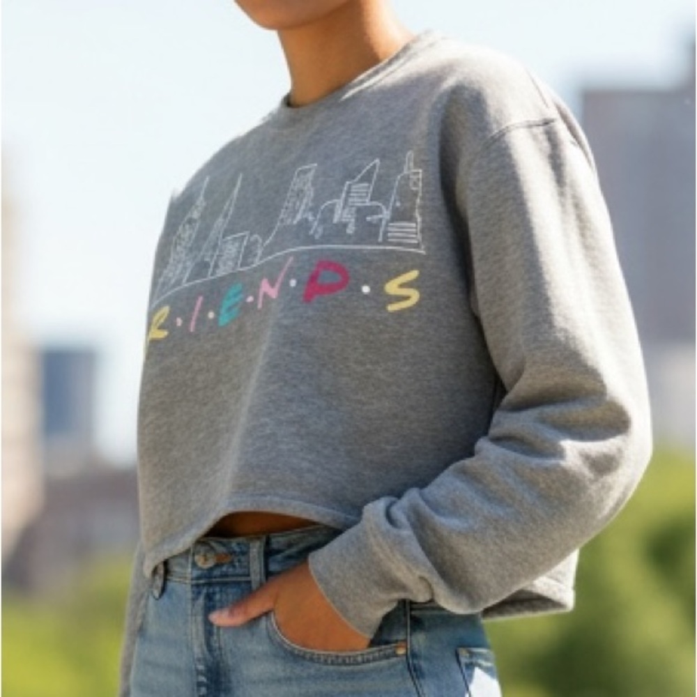 FRIENDS 90s US Tv Series Cropped Short Crewneck...